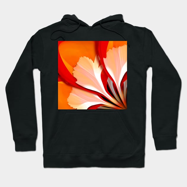 Floral Print Hoodie by Artbymparrish